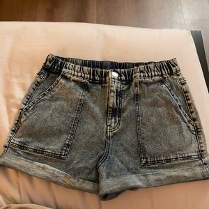High Waisted Jean Shorts, Stretchy